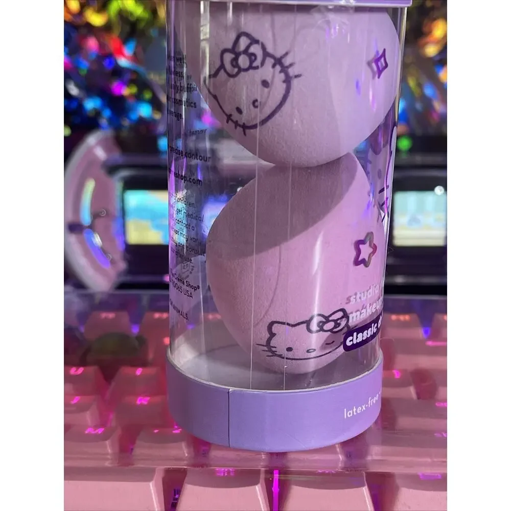 The Creme Shop x Sanrio Hello Kitty Makeup 2 Blender Sponges Drop Edge Cut LE
